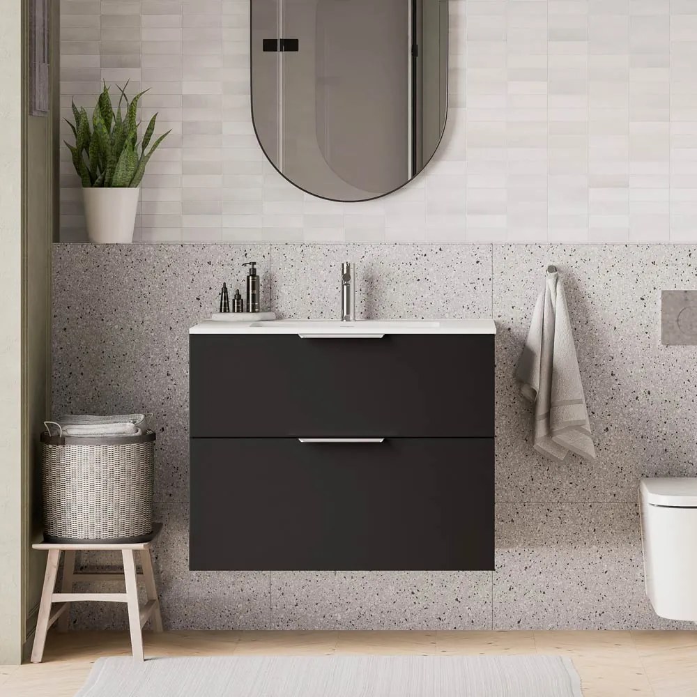 Duravit Waschbecken mit Waschtischunterschrank TIM 80 cm