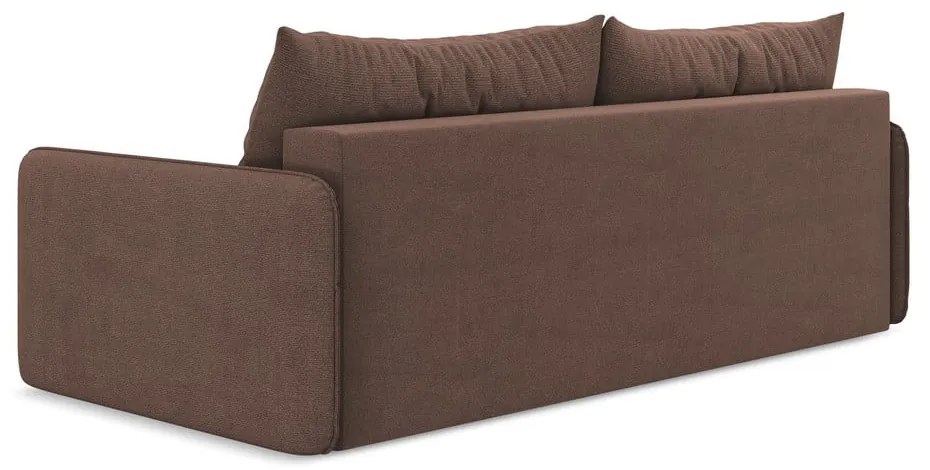 Różowa rozkładana/ze schowkiem sofa 216 cm Nanea – Makamii