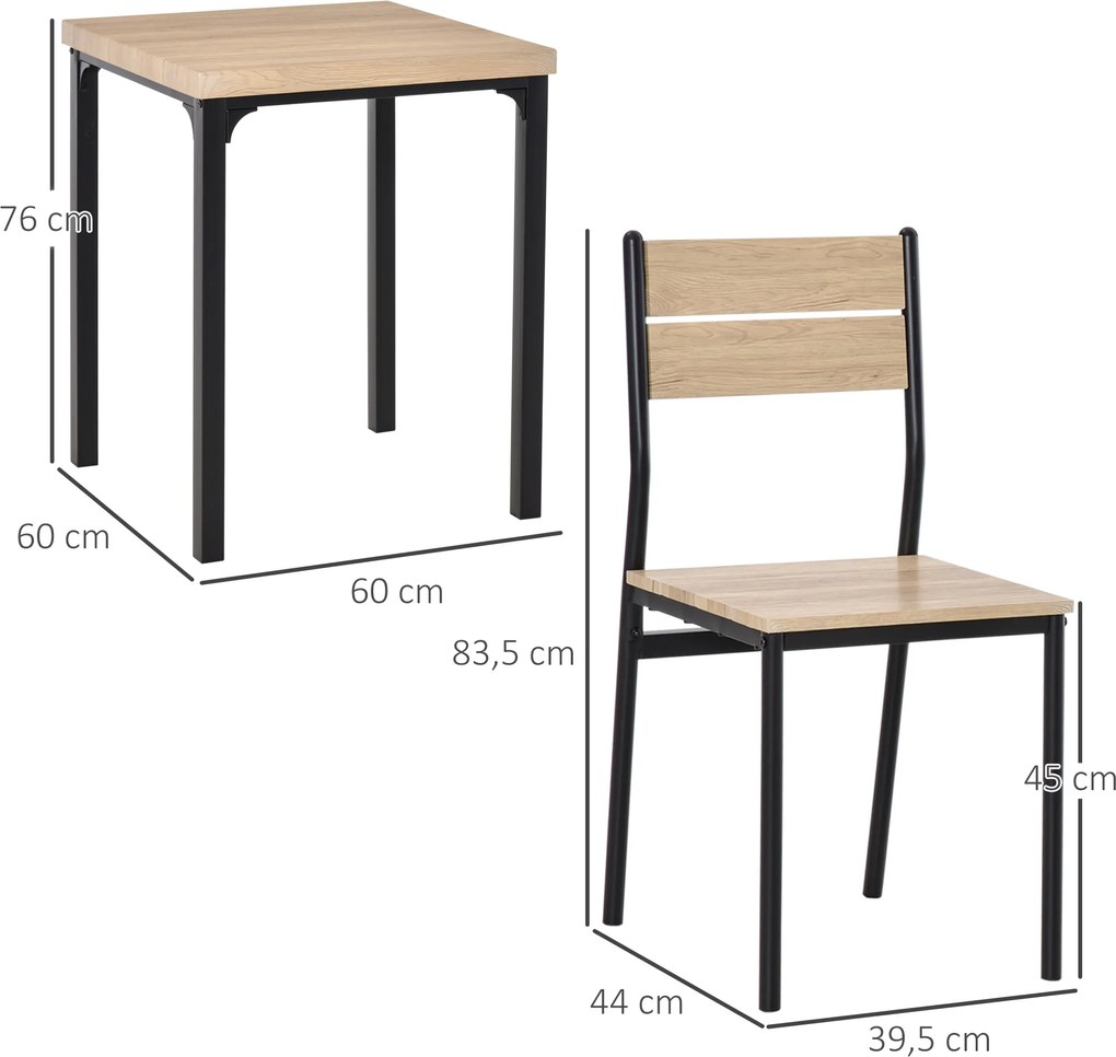 HOMCOM 3-częściowy Zestaw do jadalni zestaw do jadalni zestaw do jadalni zestaw do jadalni zestaw do jadalni | Aosom PL