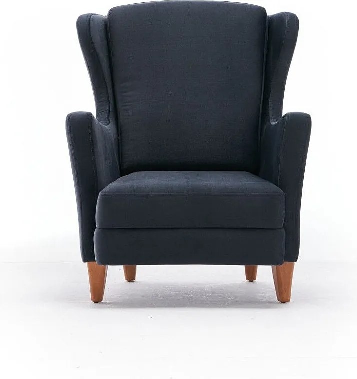 Elegancki fotel – 77 cm szer. x 98 cm wys. x 80 cm gł. – antracyt – 100% aksamit poliestrowy