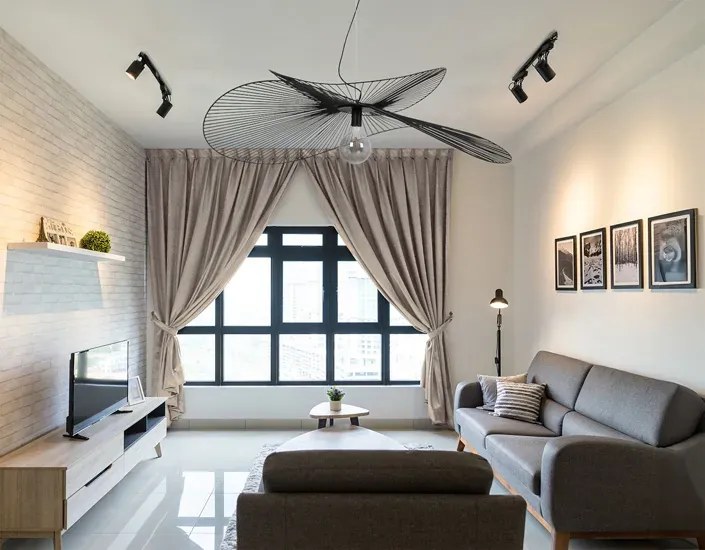 Druciana duża lampa wiszący czarny kapelusz S6-A58