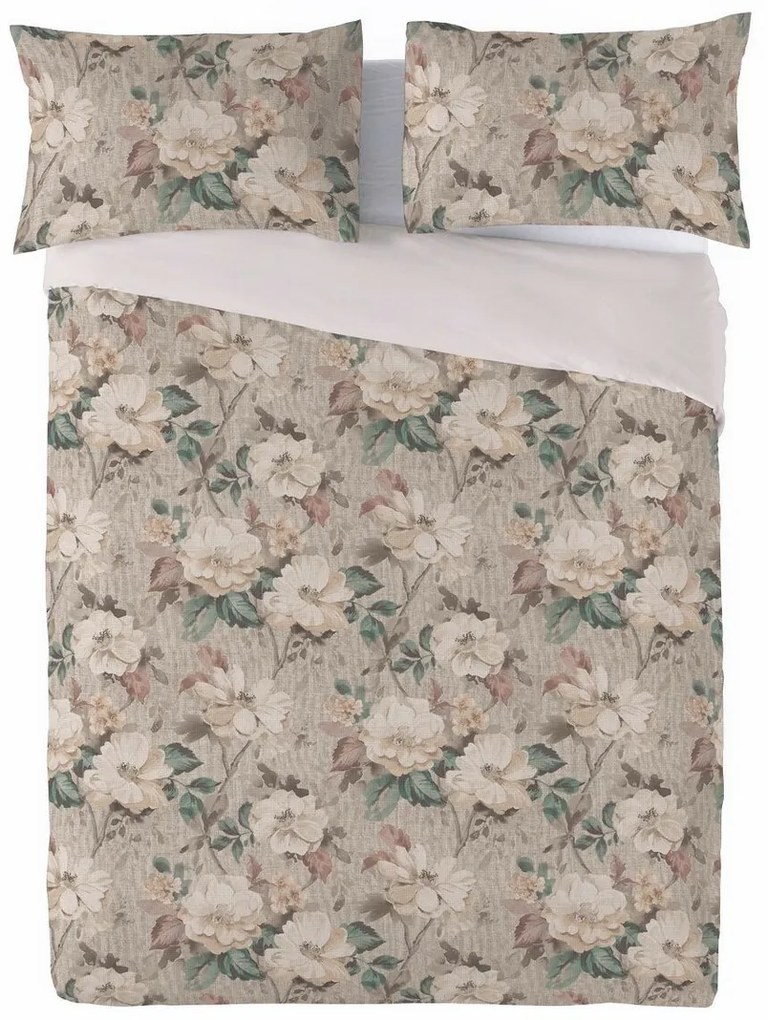 Pościel z mieszanki bawełny i lnu Rose, 220 x 200 cm, 2x 70 x 80 cm