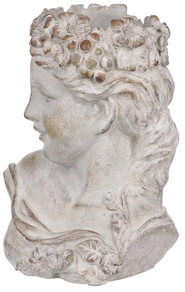 Betonowa obudowa Bysta głowa kobiety, średnica 23cm, 23 x 17 x 30 cm