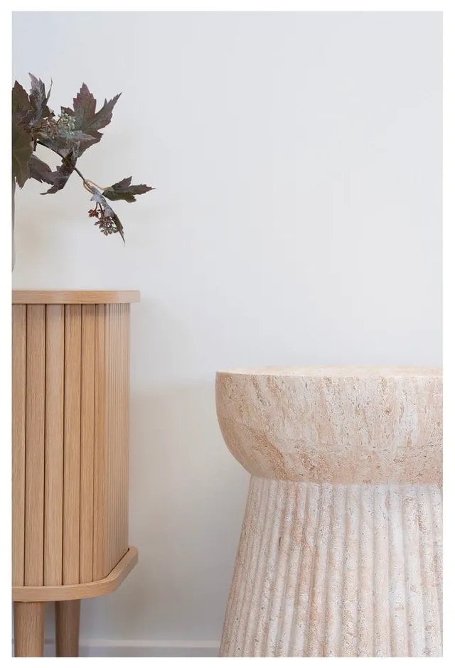 Kamienny okrągły stolik ogrodowy ø 37 cm Bonn – House Nordic