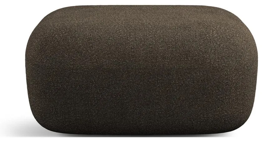 Brązowy podnóżek z materiału bouclé Jenny – Micadoni Home