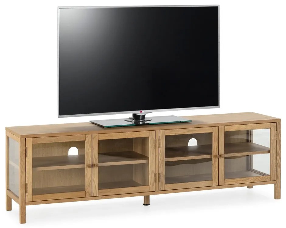 Szafka pod TV w dekorze dębu w naturalnym kolorze 160x50x40 cm Ceci – MOME