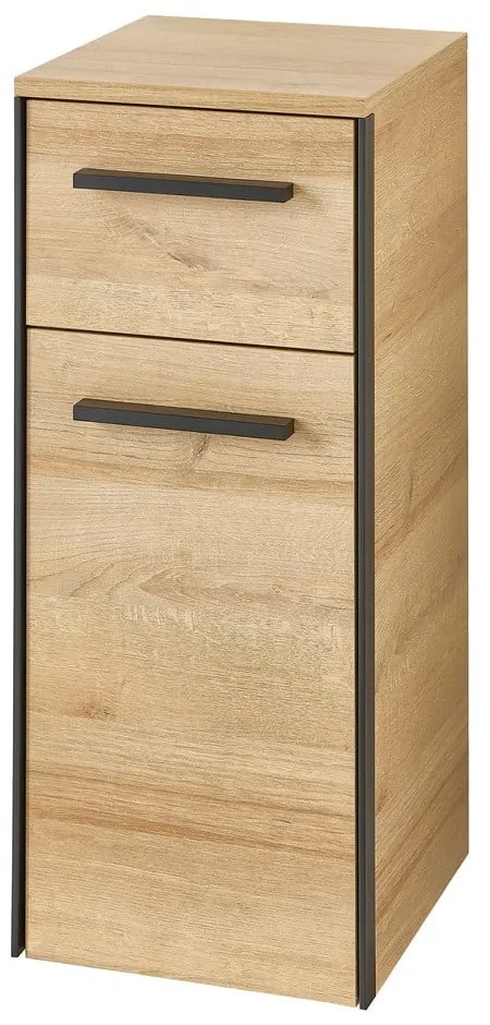 Niska/wisząca szafka łazienkowa w dekorze dębu w naturalnym kolorze 72x30 cm Quickset 395 – Pelipal