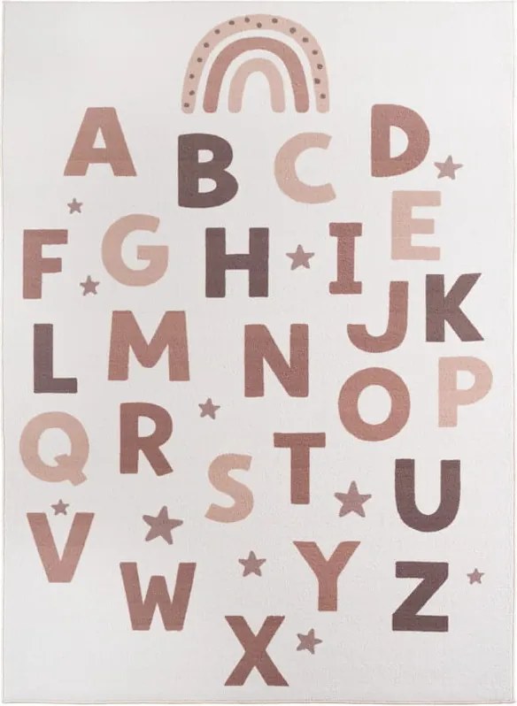 Dywan dziecięcy Coco Alfabet kremowo - beżowy 140 cm x 200 cm