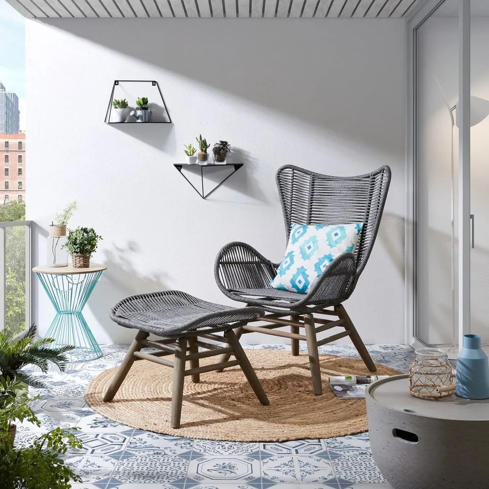 Czarna metalowa półka Upp – Kave Home