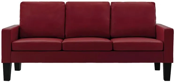 Bordowa nowoczesna tapicerowana sofa - Clorins 3X