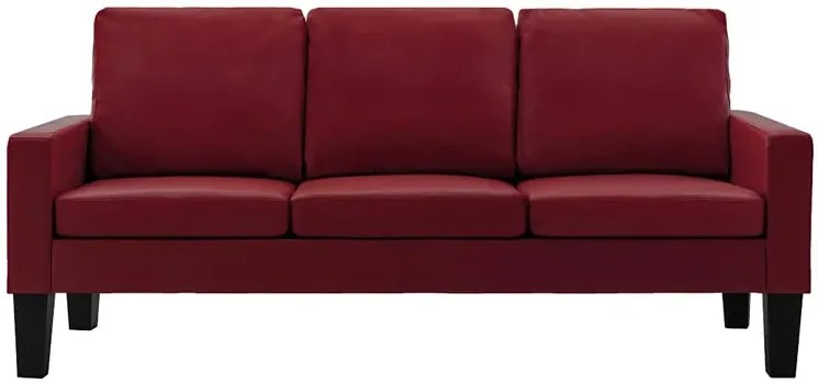 Bordowa nowoczesna tapicerowana sofa - Revex 3X