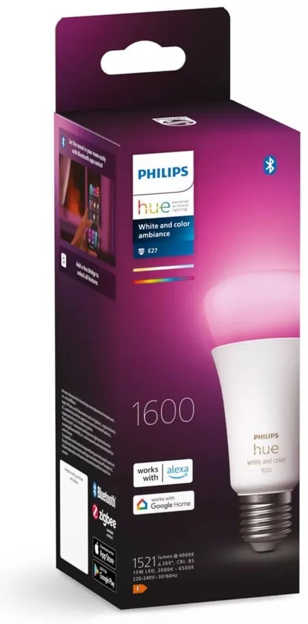 Inteligentna żarówka LED z gwintem E27, 15 W White and color ambiance – Philips Hue