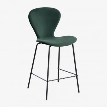 Na Wysokim Stołku. ↑65 Cm & Czarny & Aksamitny Jungle Green & Terciopelo - Sklum