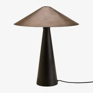 Lampa Stołowa Z Żelaza Elidi Czarna - Sklum
