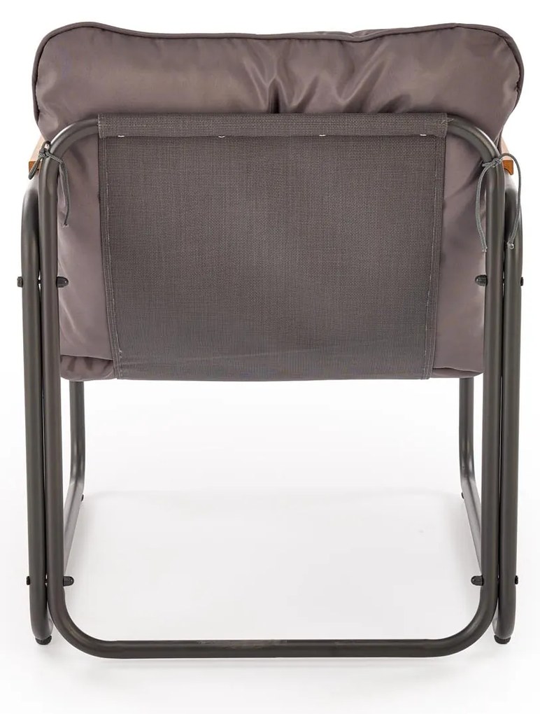 HUDSON Zestaw ogrodowy HUDSON sofa, 2 fotele, ława, popielaty nowoczesny