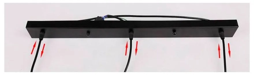 Czarna lampa wisząca ze szklanym kloszem 10x62 cm Felis – Candellux Lighting