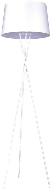 Biała lampa stojąca abażurowa S912 K5-M25