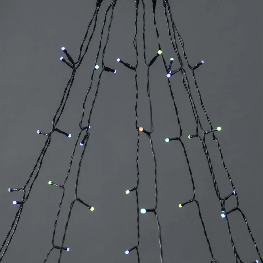 Nedis WIFILXT01C180 - Kurtyna LED RGB, 240 diod LED, 11 trybów, 8 m, IP65, Wi‑Fi (Tuya)