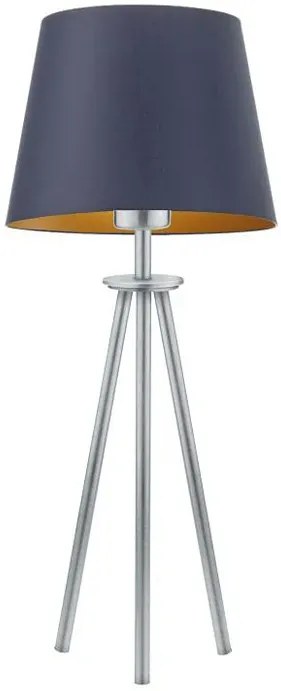 Lampa ze stożkowym abażurem na srebrnym stelażu - K0-W42