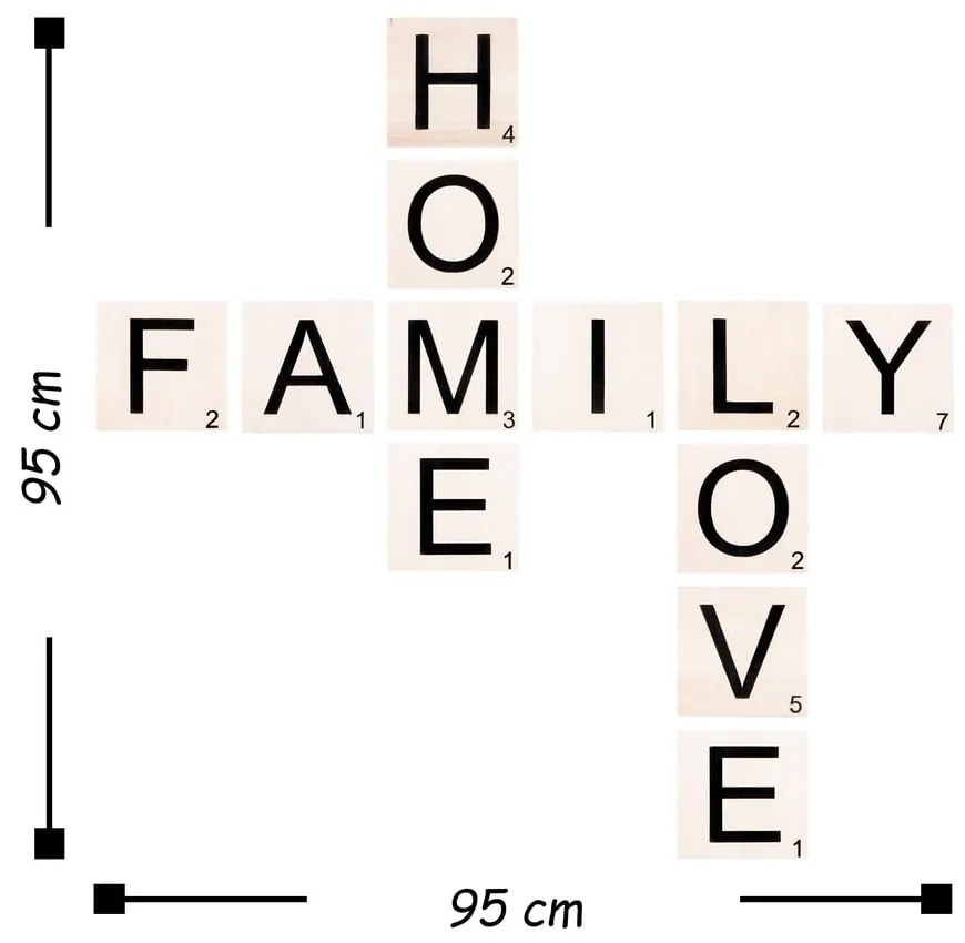 Dekoracja ścienna Wallity Scrabble