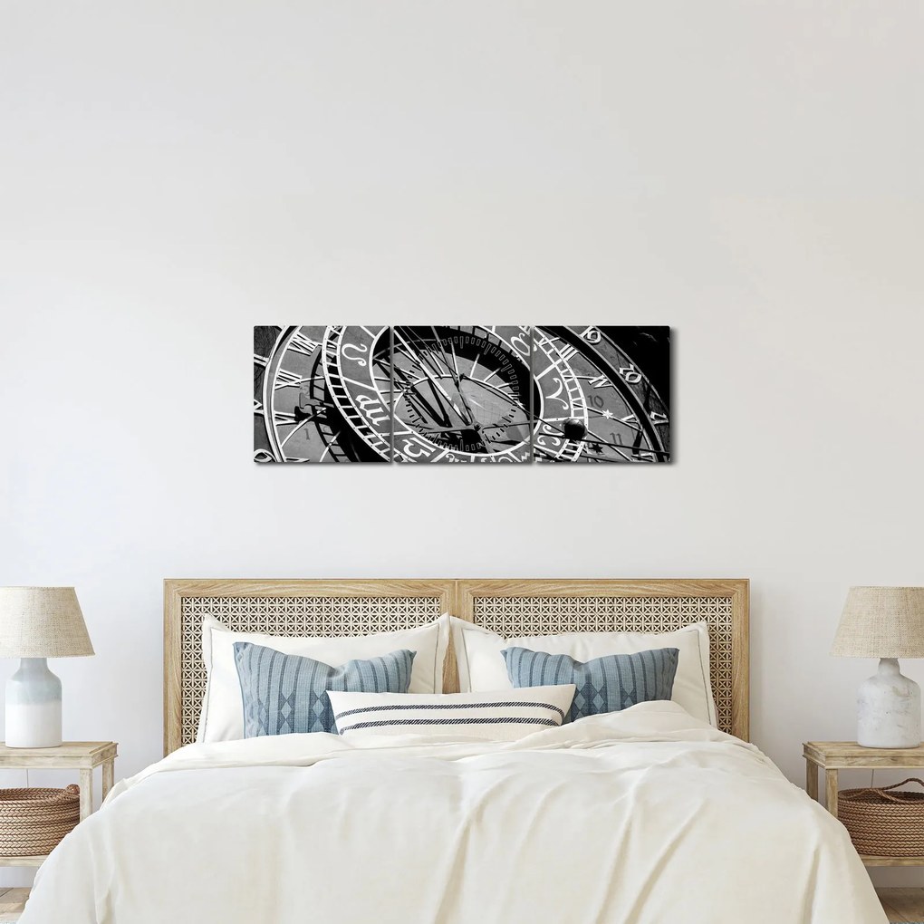Obraz - Zegar astronomiczny, Praga, Czechy (z zegarem) (90x30 cm)