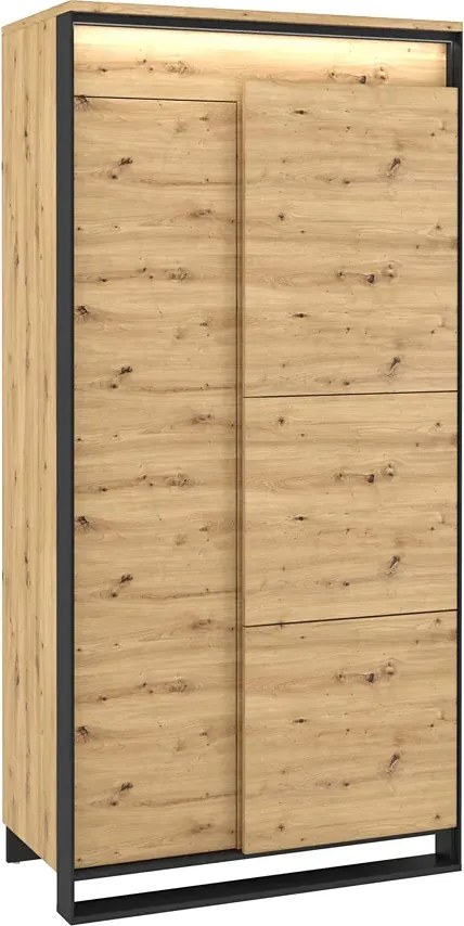 Loftowa Dwudrzwiowa Szafa Dąb Artisan D2-L18