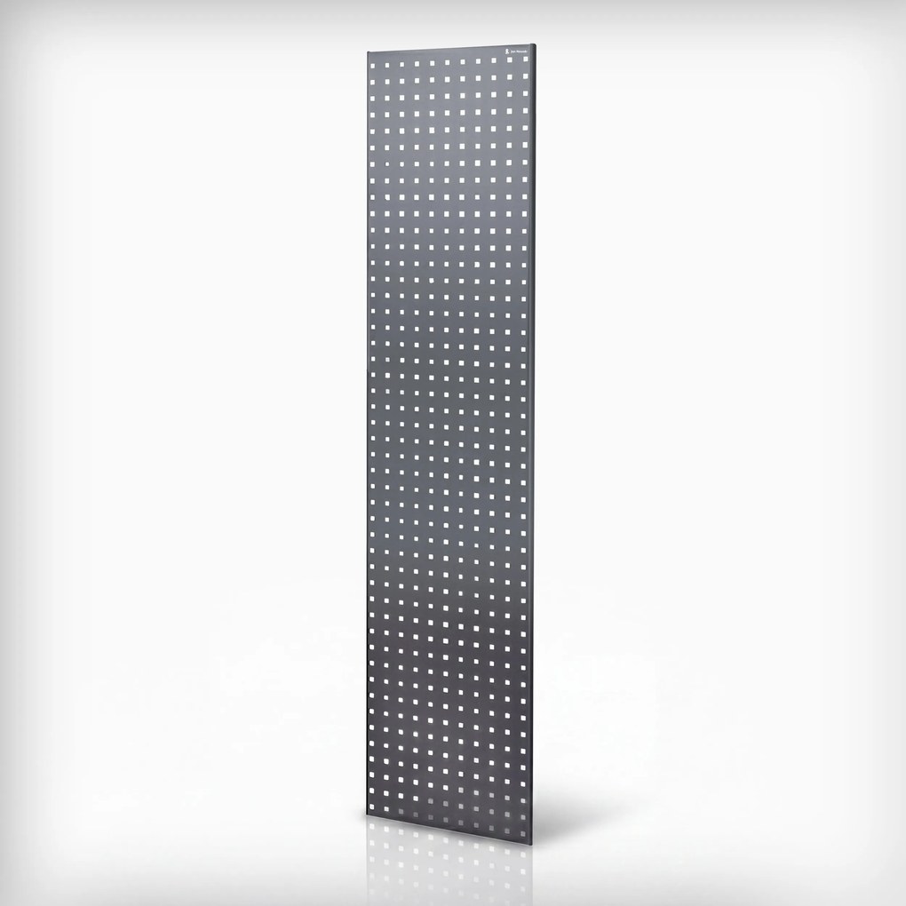 Tablica perforowana do regału antracytowa: JOHNNY, 2 sztuki, 1800 x 20 x 420 mm