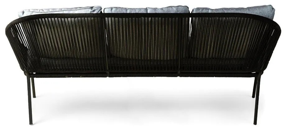 Czarna 3-osobowa sofa ogrodowa Bonami Selection North