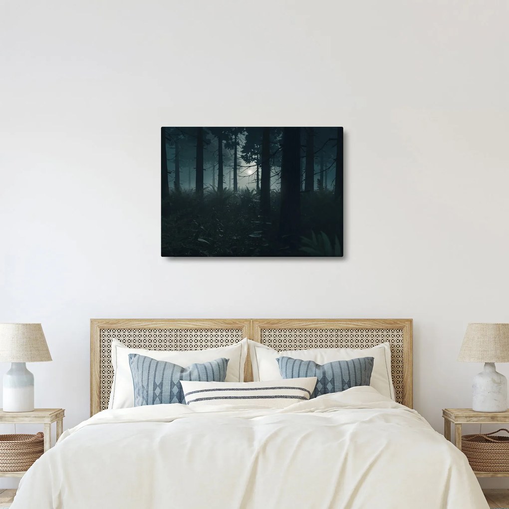 Obraz - Paproć w świetle księżyca (70x50 cm)