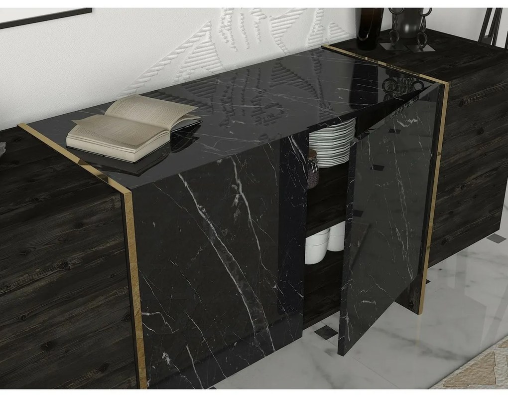 Szafka Veyron Black and Gold