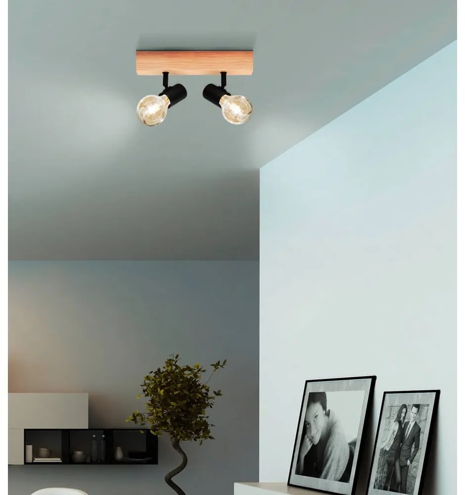 Lampa sufitowa w czarno-naturalnym kolorze 5x30 cm TOWNSHEND 3 – EGLO