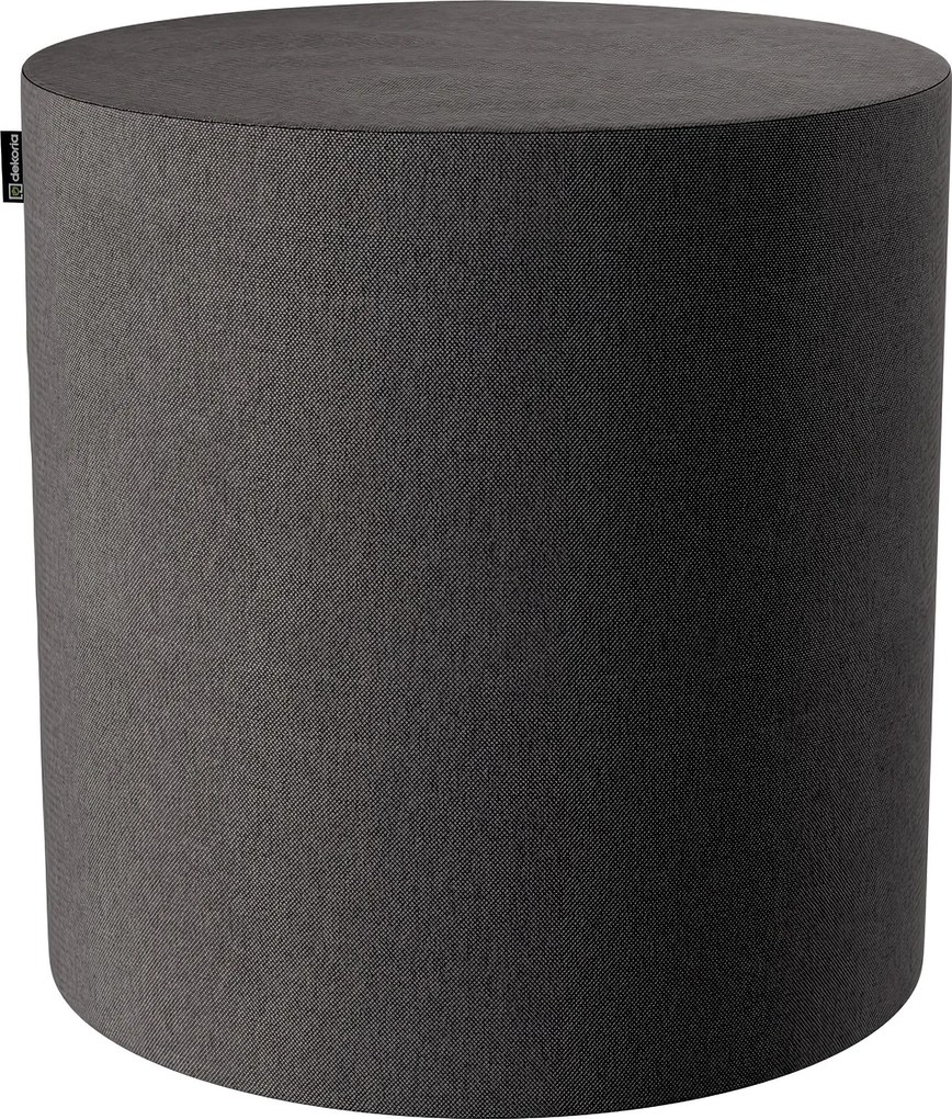 Puf Barrel kolor szary tkanina strukturalna