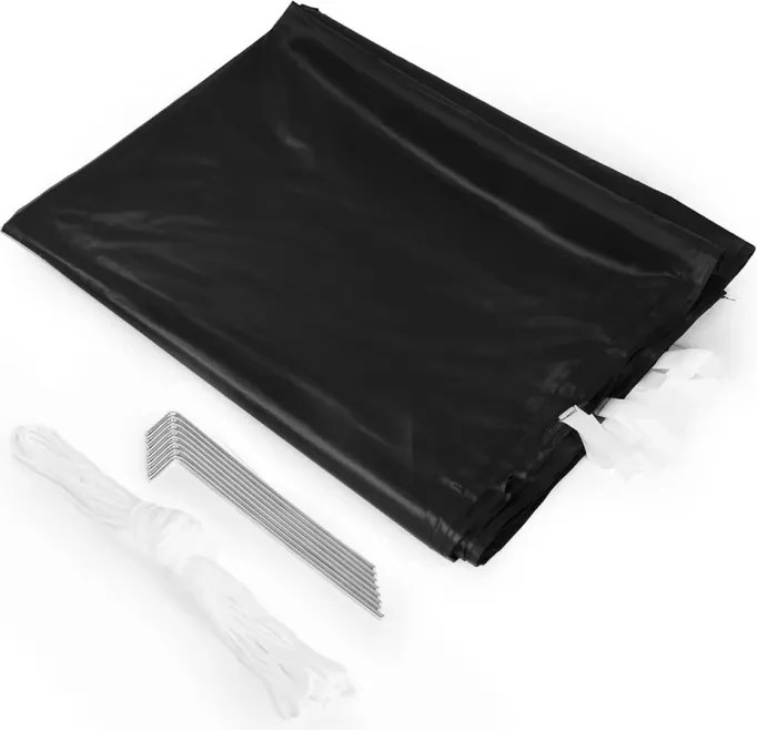 Pawilon ogrodowy eventowy FGA1, 3x3 m, automatyczny ze ściankami - namiot zamykany, czarny