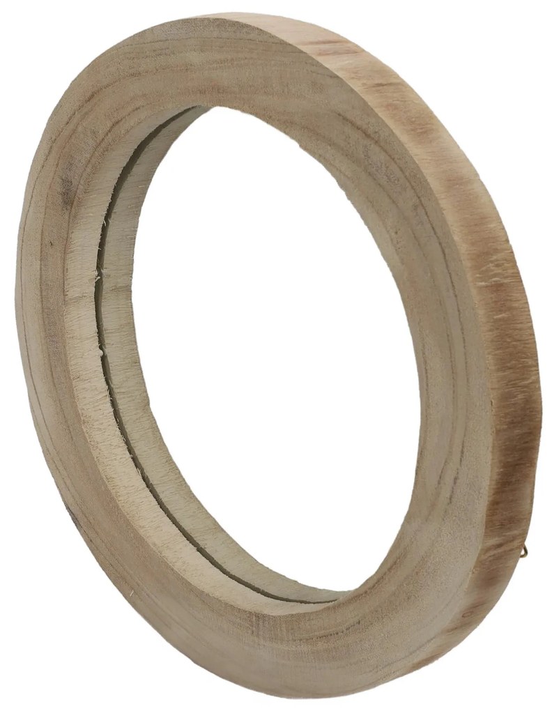 Lustro w drewnianej ramie Factory, 35 cm
