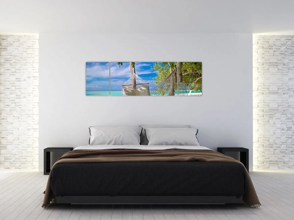 Obraz - Hamak na plaży (170x50 cm)