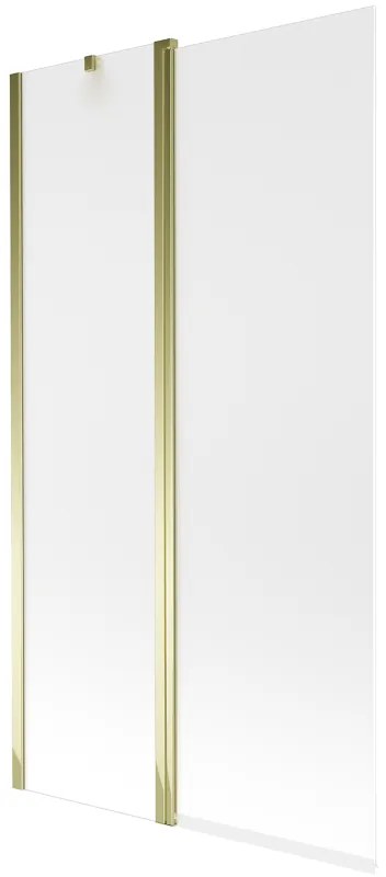 Mexen Flip parawan nawannowy 2-skrzydłowy 100 x 150 cm, szron, złoty - 894-100-101-50-30