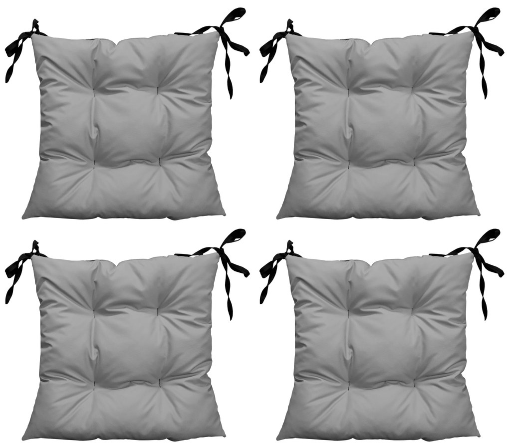 Zestaw 4 poduszek na krzesło ogrodowe Oxford szary 50x50