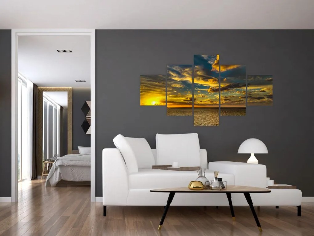 Zachód słońca nad morzem (125x70 cm)