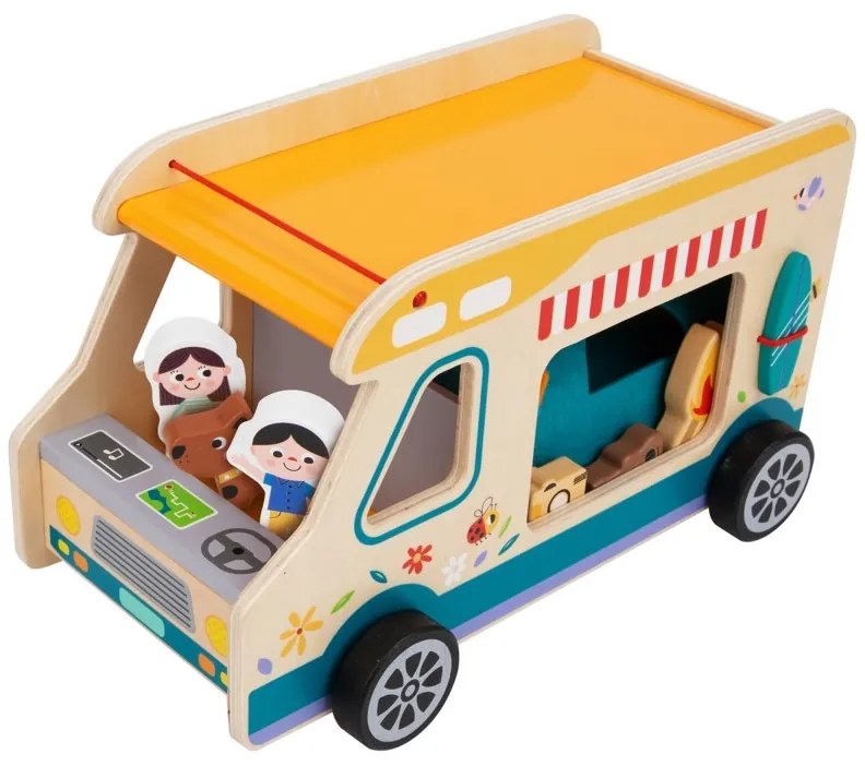 Tooky toy drewniany kamper postacie kemping
