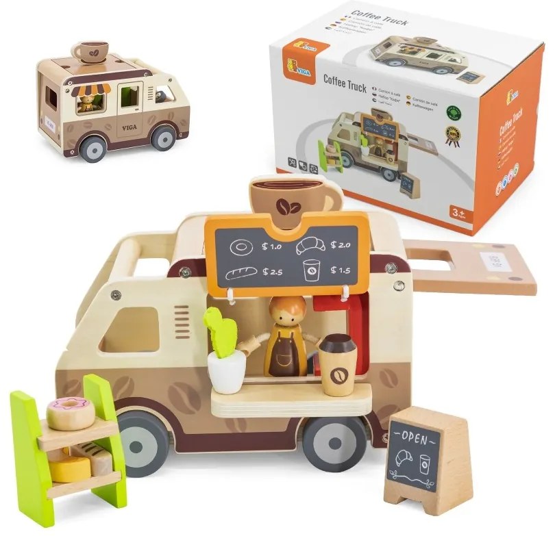 Viga food truck drewniane auto kawiarnia cukiernia