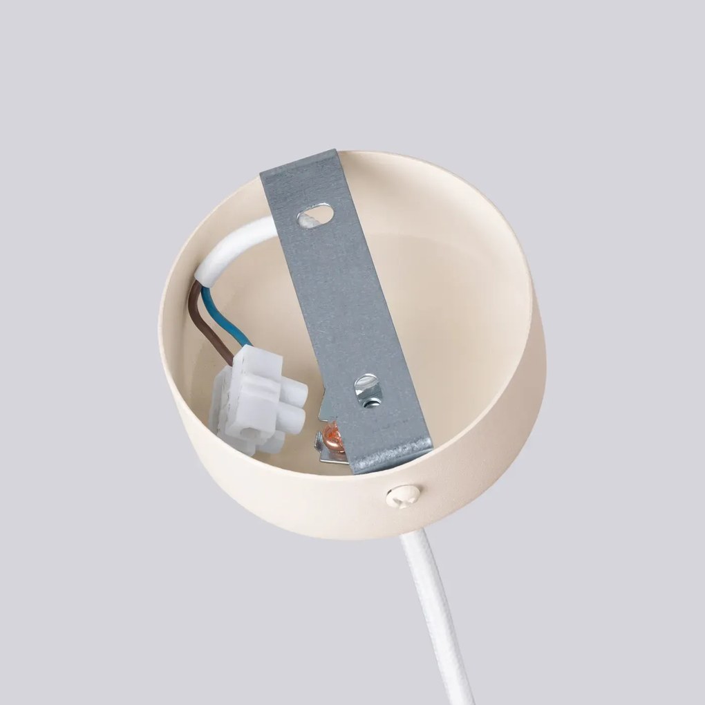 Żyrandol HALO 6 beżowy ryflowany SOLLUX  LIGHTING