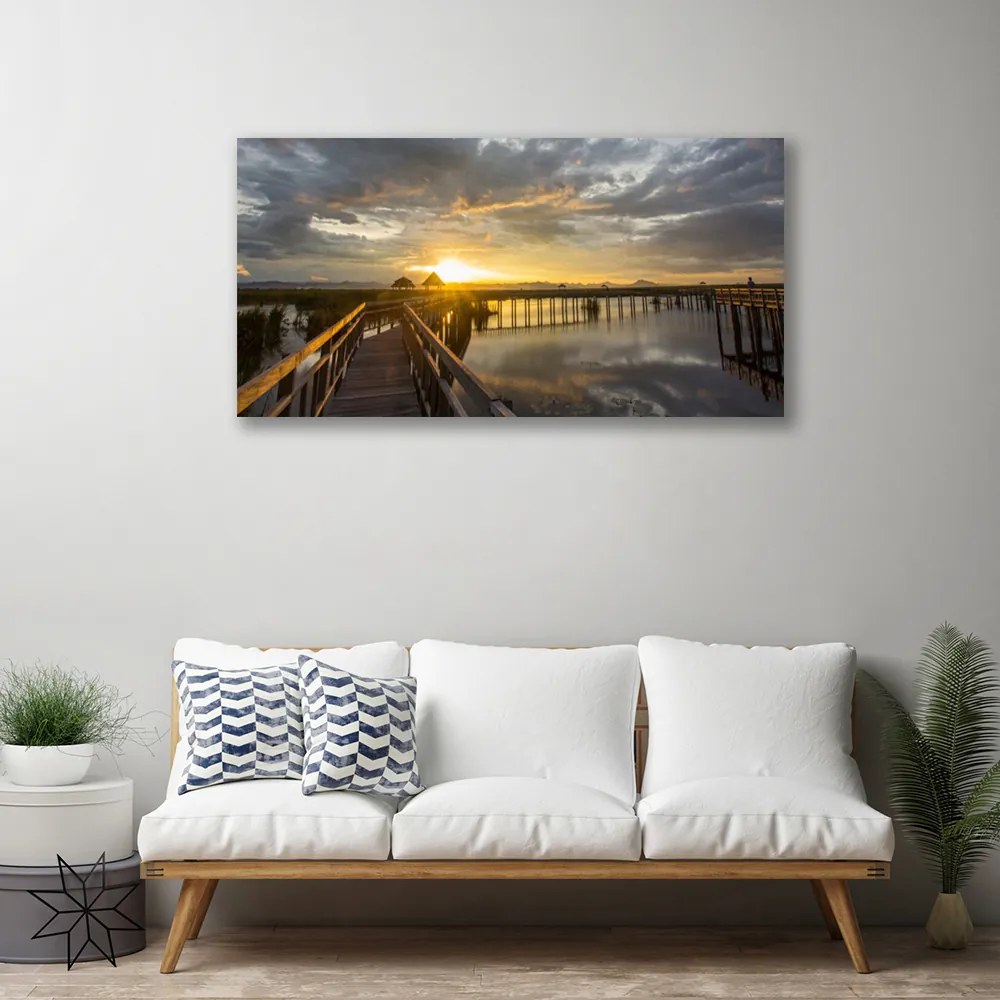 Duży obraz na płótnie Nowoczesny Most nad Cieśniną