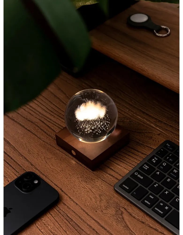 Ciemnobrązowa dekoracja świetlna na USB Amber – Gingko