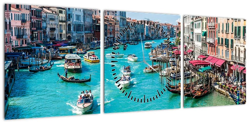 Obraz  - Canal Grande, Wenecja, Włochy (z zegarem) (90x30 cm)