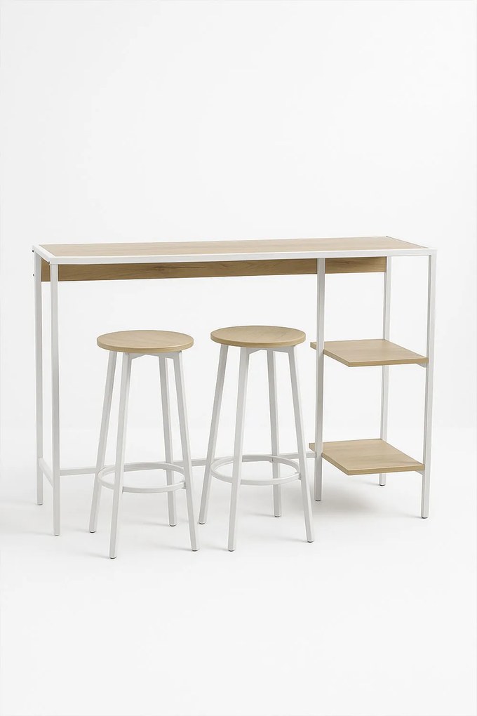 Set Bar Mesa Alta + 2 Taburetes Loku