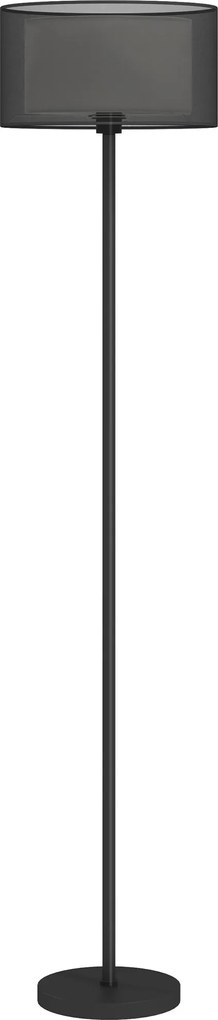 Lampa Stojąca HOMCOM z Dwukolorowym Abażurem, Metal, Czarno-Biały, z Przełącznikiem Nożnym