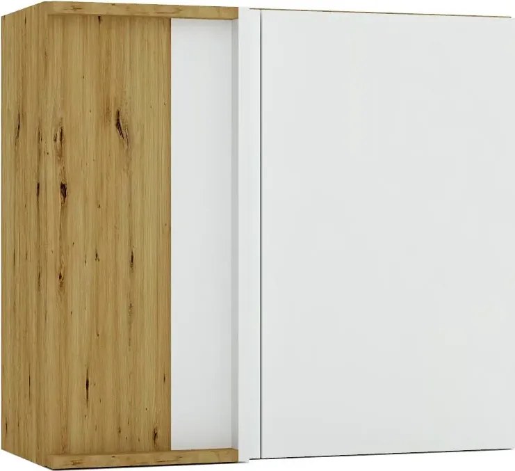 Szafka narożna górna dąb artisan + popiel A1-F75