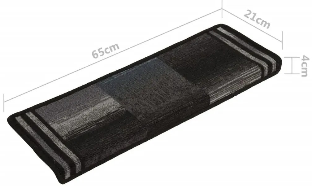 Samoprzylepne nakładki na schody czarny + szary Arys 4X