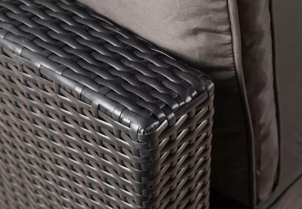 Zestaw mebli ogrodowych Evora technorattan sofa z daszkiem + 2 fotele