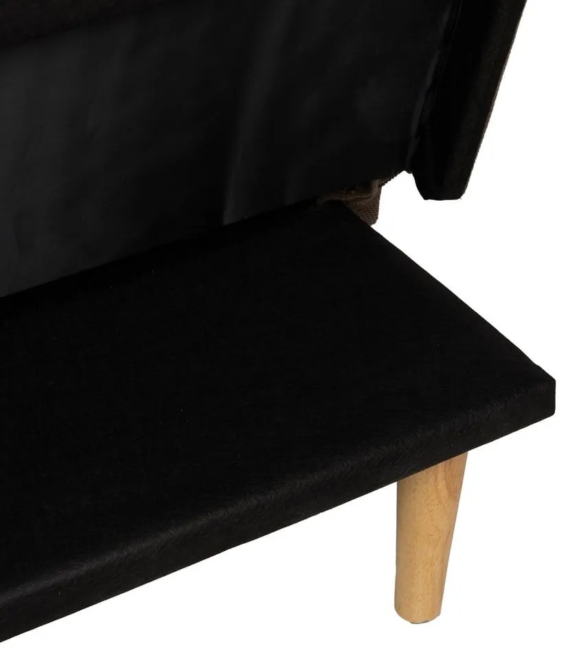 Brązowa rozkładana sofa z tkaniny szenilowej 175 cm – Ixia